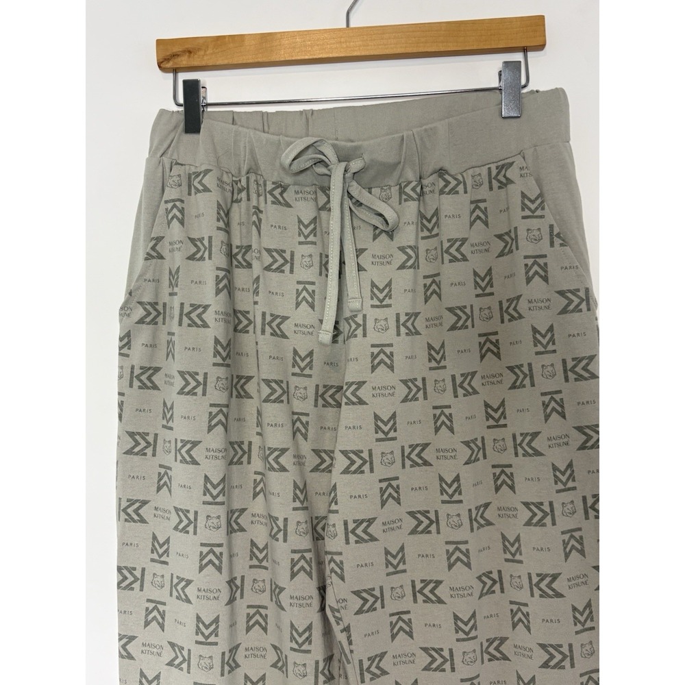 Maison Kitsune Eva Air Pajama Set Large Long Sleeve Grey Business Class Unisex - Picture 3 of 10
